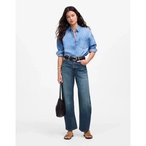 Madewell High Rise Relaxed Tapered Jeans Womens 33 Boyle Wash NWT 100% Cotton